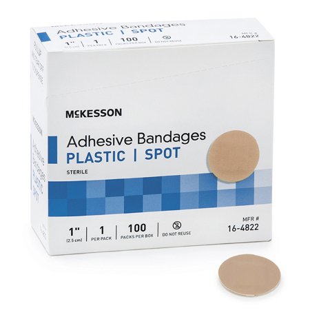 Adhesive Spot Bandage McKesson 1 Inch Plastic Round Tan Sterile | Medical Source.