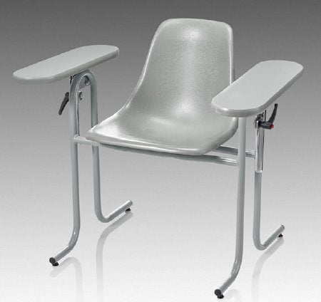 Blood Drawing Chair McKesson Double Fixed Armrests Gray | Medical Source.