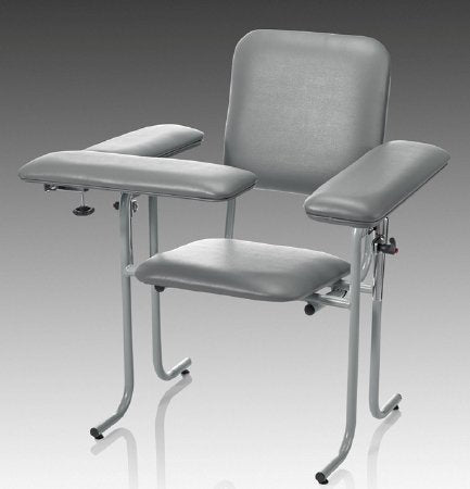 Blood Drawing Chair McKesson 1 Straight Arm / 1 Flip Up Arm Gray | Medical Source.