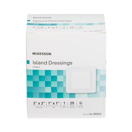 Adhesive Dressing McKesson 2 X 2 Inch Polypropylene / Rayon Square White Sterile