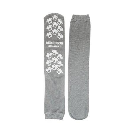 Slipper Socks McKesson Terries™ 2X-Large Gray Above the Ankle | Medical Source.