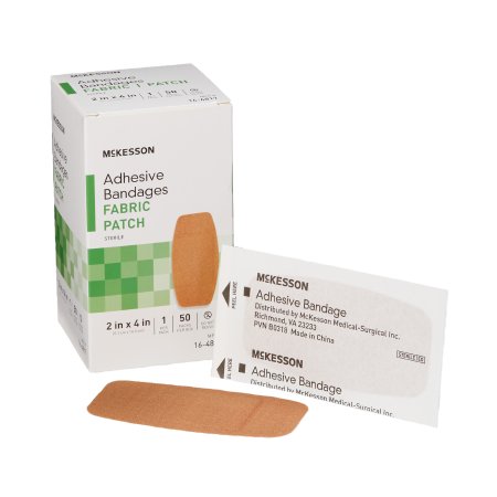 Adhesive Strip McKesson 2 X 4 Inch Fabric Rectangle Tan Sterile | Medical Source.
