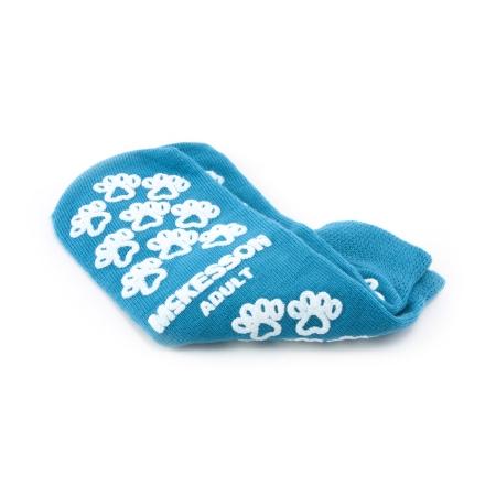 Slipper Socks McKesson Terries™ Teal Above the Ankle | Medical Source.