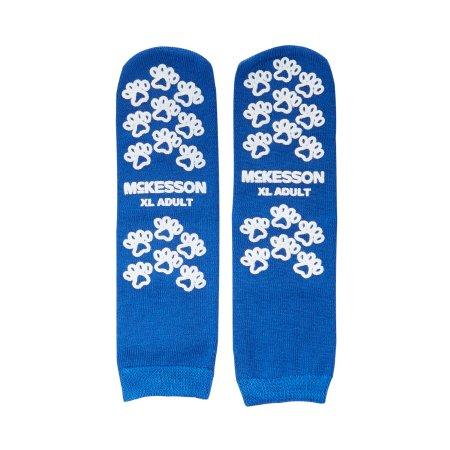 Slipper Socks McKesson Terries™ X-Large Royal Blue Above the Ankle | Medical Source.