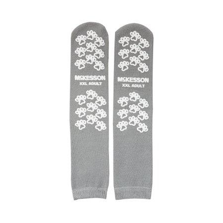 Slipper Socks McKesson Terries™ 2X-Large Gray Above the Ankle | Medical Source.