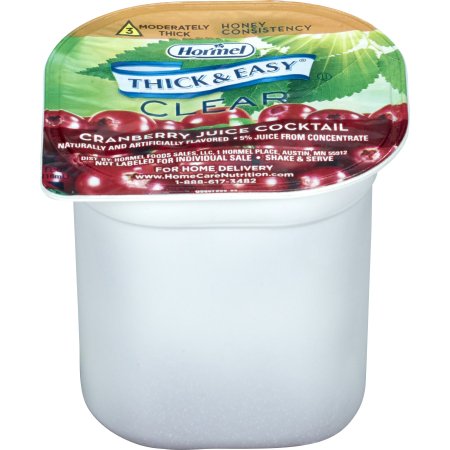 Thick & Easy Portion Cup Cranberry Juice Cocktail Flavor, Honey Consistency, 4 oz.