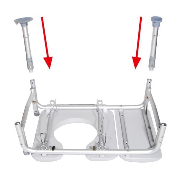 Load image into Gallery viewer, Combination Padded Transfer Bench/Commode | Medical Source.
