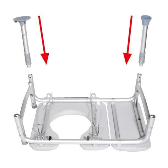 Combination Padded Transfer Bench/Commode | Medical Source.