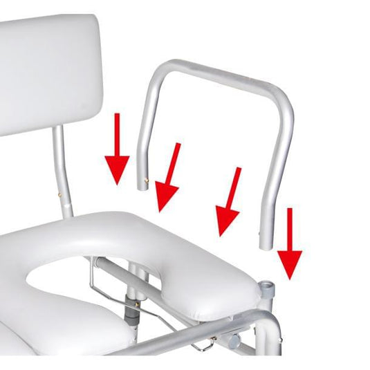 Combination Padded Transfer Bench/Commode | Medical Source.