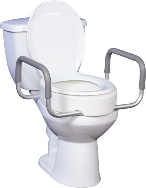 Premium Raised Toilet Seat with Removable Arms | Medical Source.
