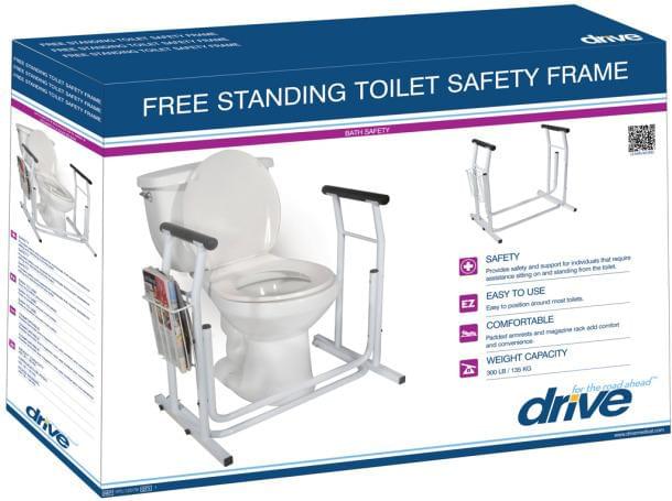 Load image into Gallery viewer, Free-standing Toilet Safety Rail | Medical Source.

