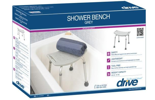 Load image into Gallery viewer, Deluxe Aluminum Shower Bench without Back | Medical Source.
