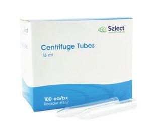Select® Centrifuge Tube Conical Bottom Plain 15 mL Without Color Coding Without Closure Polystyrene Tube | Medical Source.