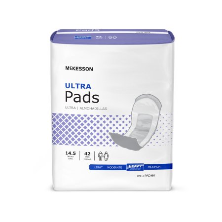 Bladder Control Pad McKesson Ultra 14-1/2 Inch Length Heavy Absorbency Polymer Core One Size Fits Most Adult Unisex Disposable | Medical Source.