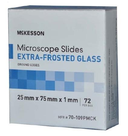 Microscope Slide McKesson 25 X 75 X 1 mm Extra-Frosted | Medical Source.
