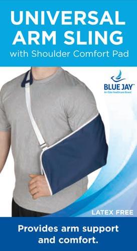 BlueJay Universal Arm Sling with Shoulder Comfort Pad-Blue | Medical Source.
