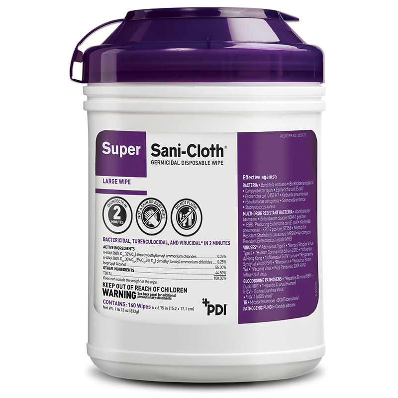 Super Sani-Cloth Germicidal Disposable Cloth- 160 Wipes | Medical Source.