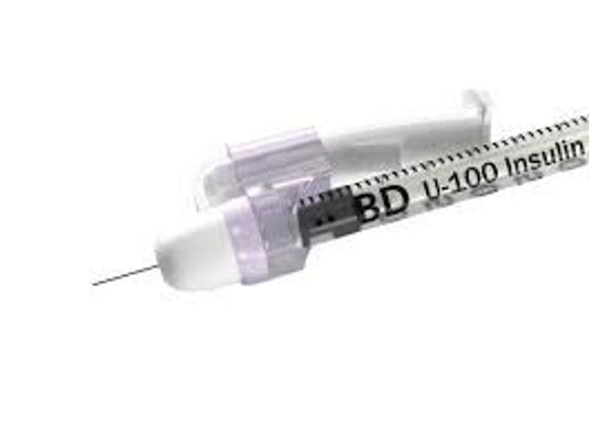 Mailback Sharps Container BD™ Home Sharps Disposal 300 Pen Needles / Approximately 70 to 100 Insulin Syringes Red Base / White Lid Vertical Entry
